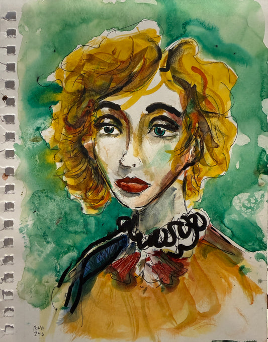 Dinner Guest 231001 - Original Watercolor