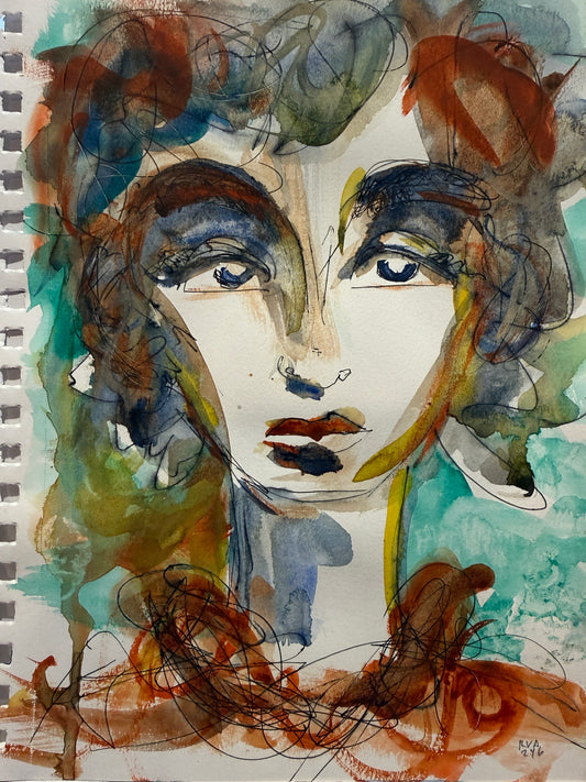 Dinner Guest 231021 - Original Watercolor