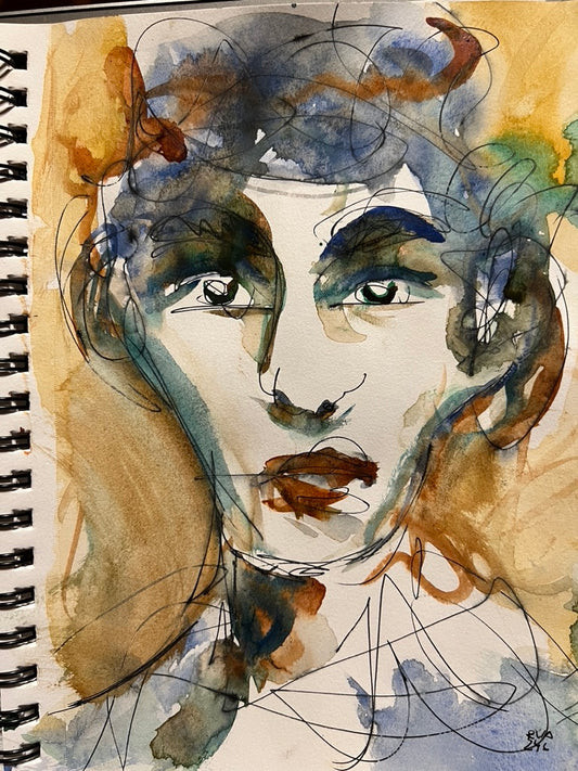 Dinner Guest 231019 - Original Watercolor