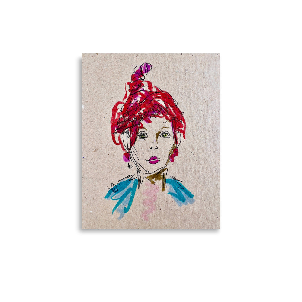 Mademoiselle, Mixed Media by RVA246 - Art Print