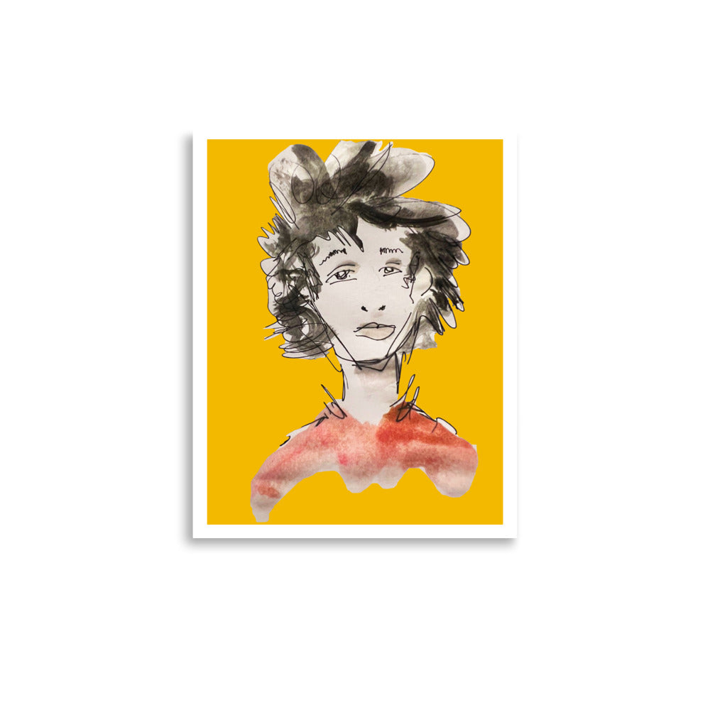 Groovy Dude Yellow, Mixed Media by RVA246 - Art Print