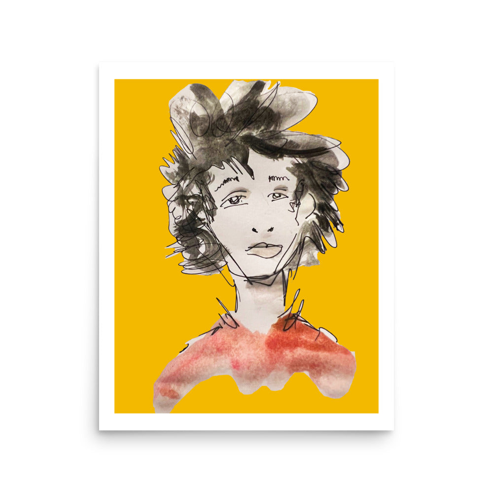Groovy Dude Yellow, Mixed Media by RVA246 - Art Print