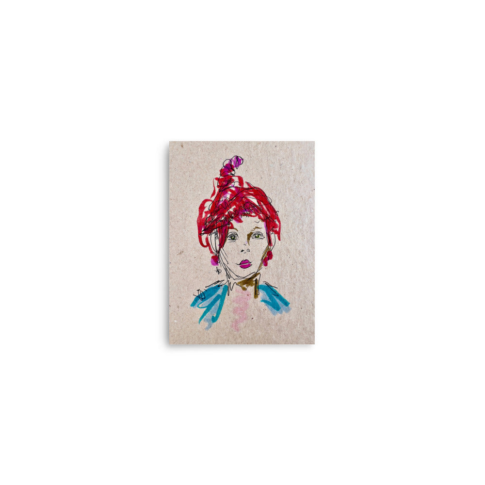 Mademoiselle, Mixed Media by RVA246 - Art Print