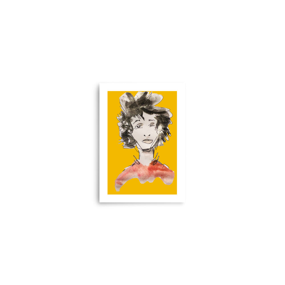 Groovy Dude Yellow, Mixed Media by RVA246 - Art Print