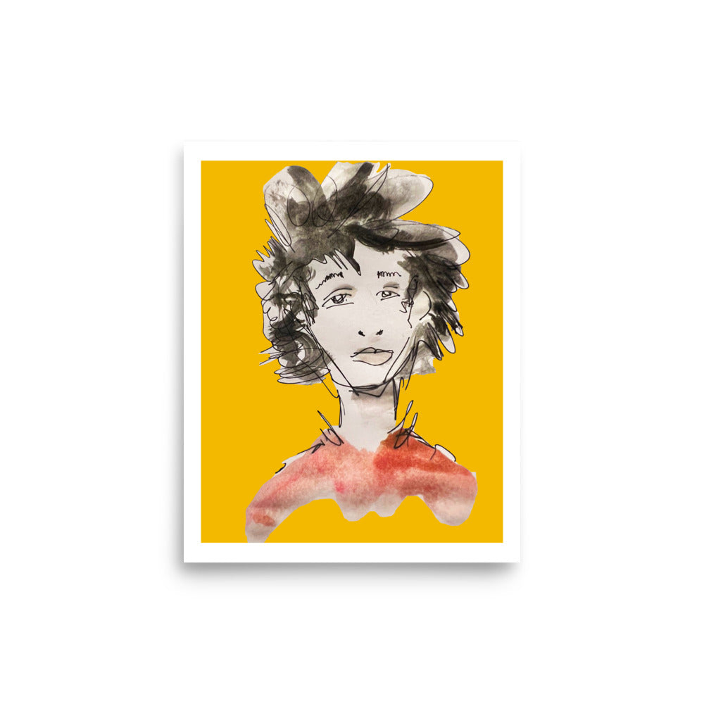 Groovy Dude Yellow, Mixed Media by RVA246 - Art Print