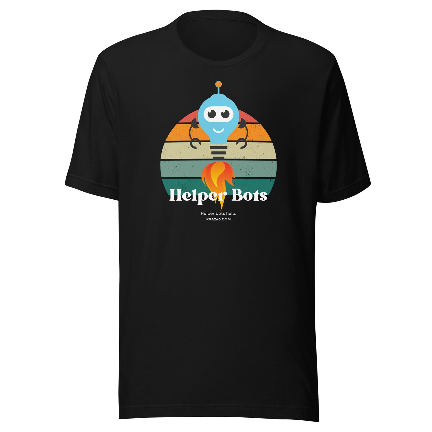 Helper Bots Help Retro Dark - Unisex T-Shirt