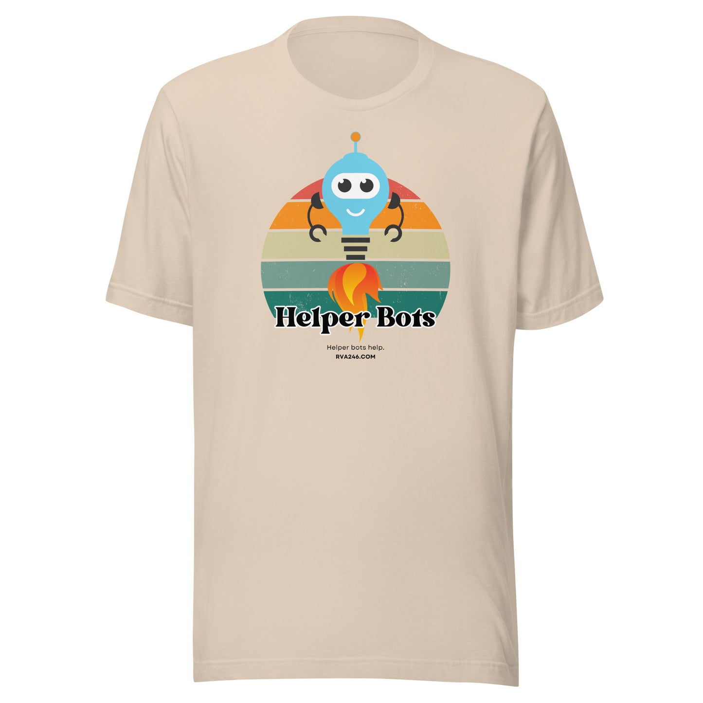 Helper Bots Help Retro Light - Unisex T-Shirt
