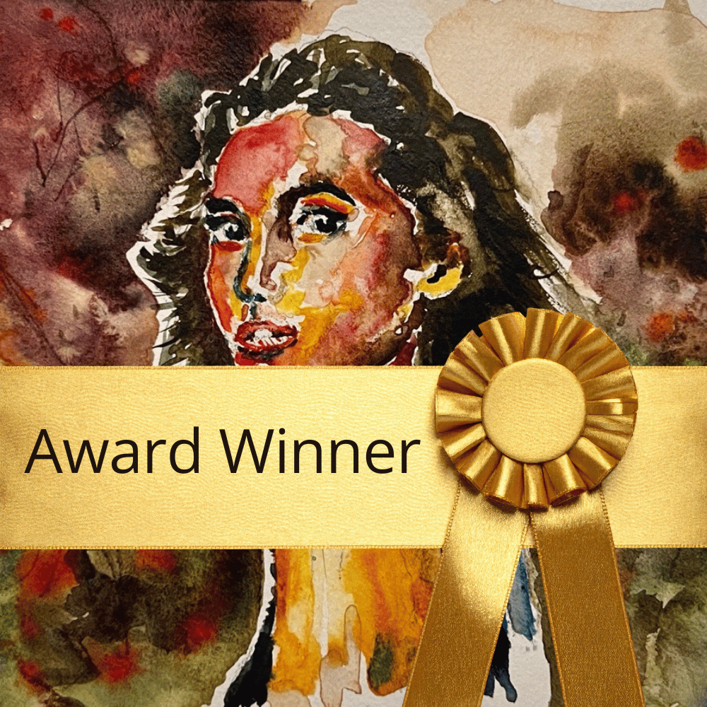 Watercolor "La Tica" wins merit award at MGAL's 2023 Winter Juried Exhibition