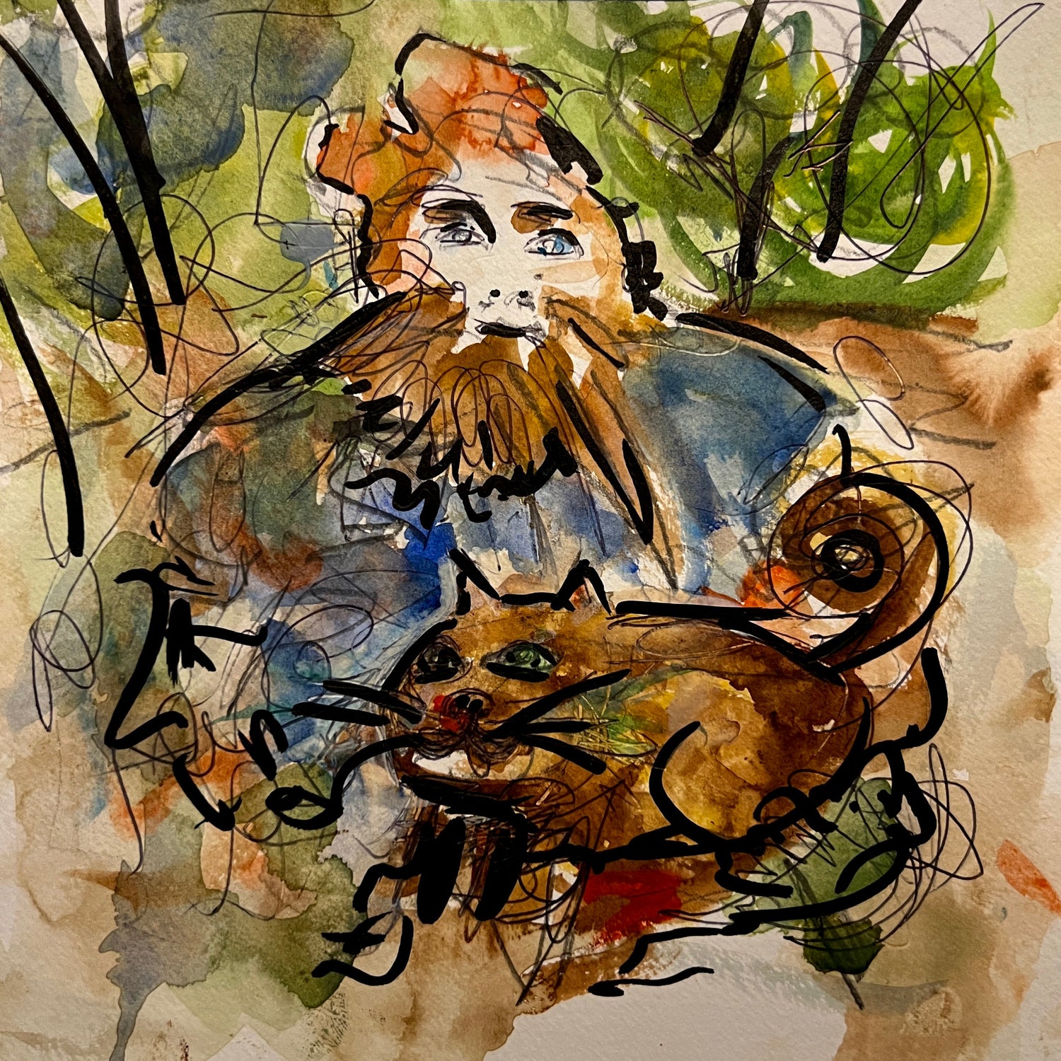 Original paintings and works on paper by Bobby Anderson, including watercolor, pastel, charcoal, pencil, and mixed media.