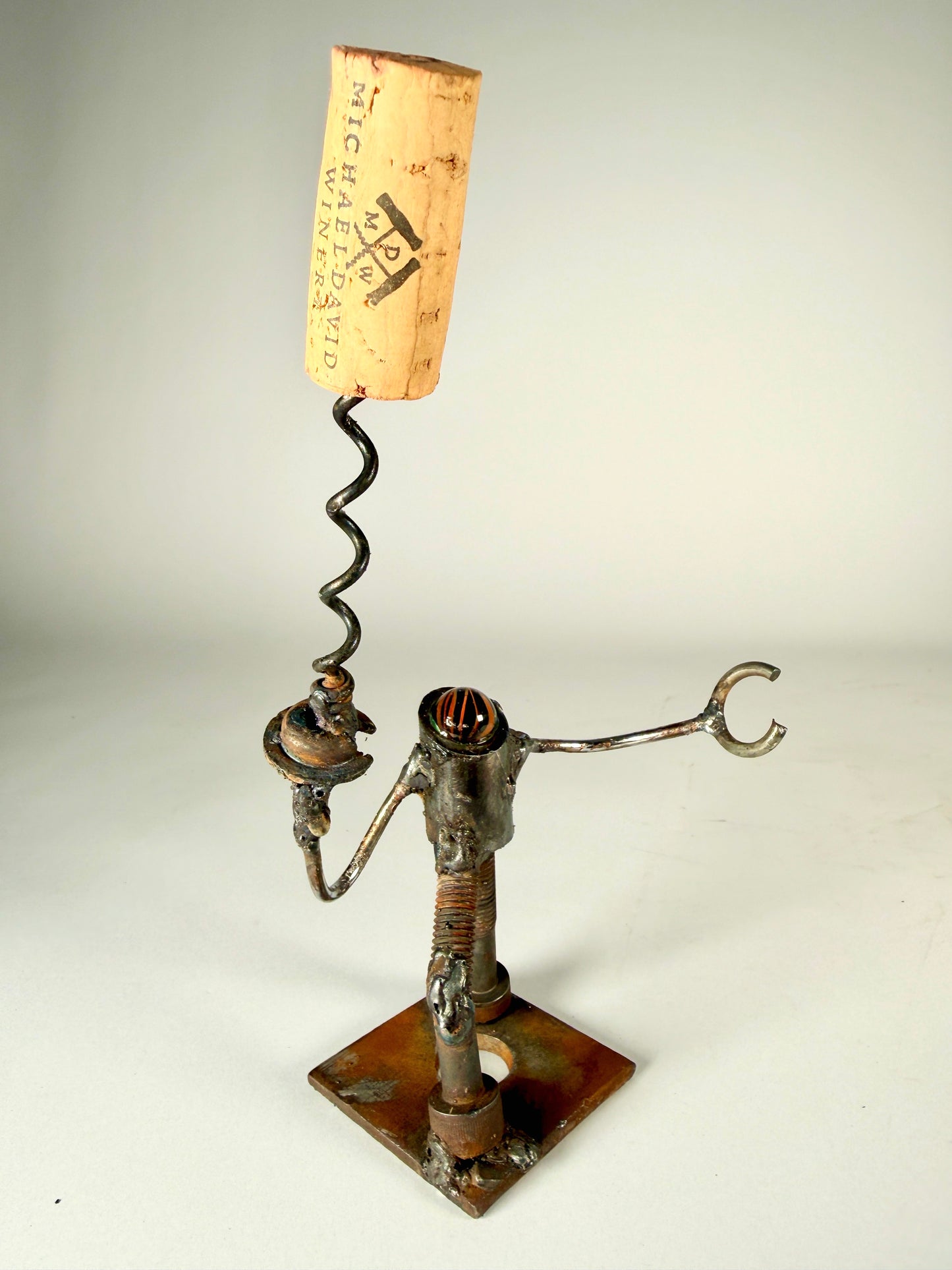 Helper Bot #210 - Original Functional Art Corkscrew