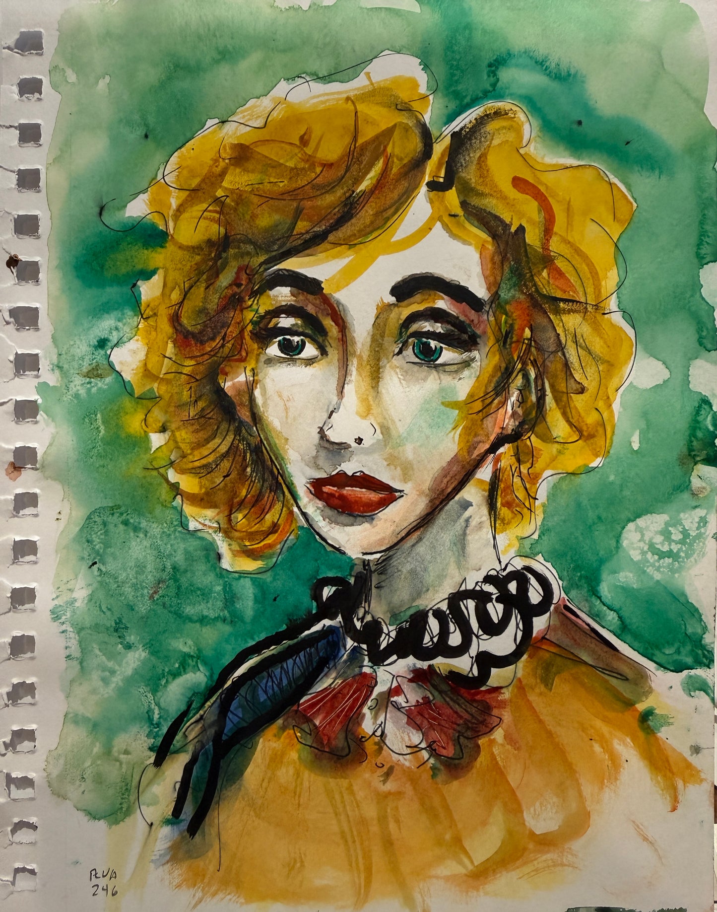 Dinner Guest 231001 - Original Watercolor