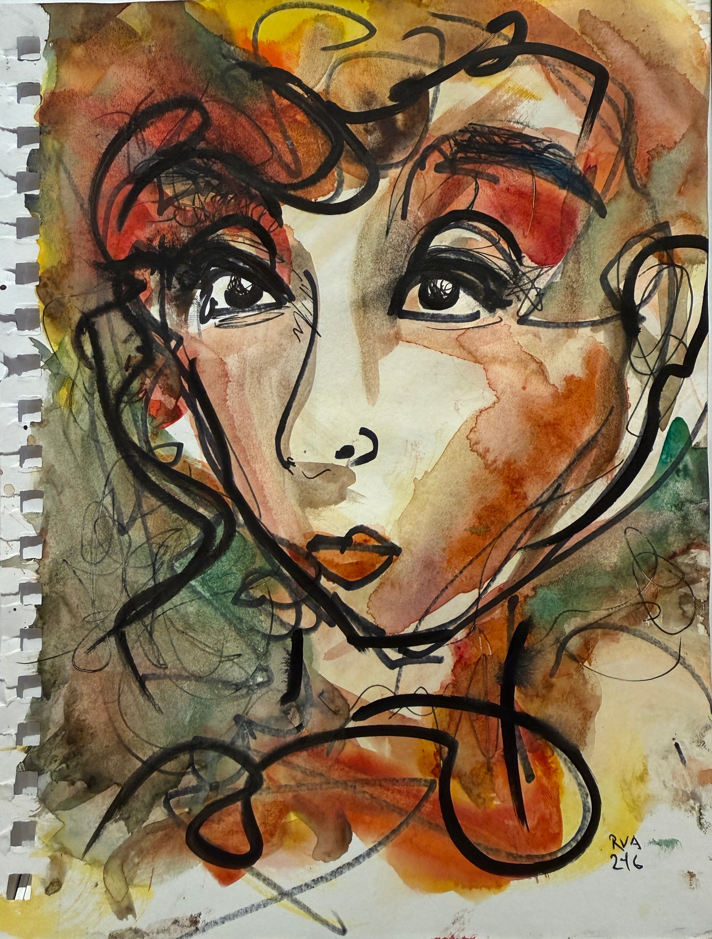 Dinner Guest 230927 - Original Watercolor