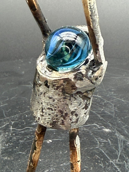 Helper Bot #54 Functional Art Sculpture, Reclaimed Metal Object Holder