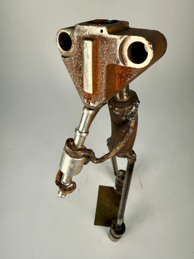 Woody Winds - Reclaimed metal and found object details on The Memtones music sculpture by Bobby Anderson