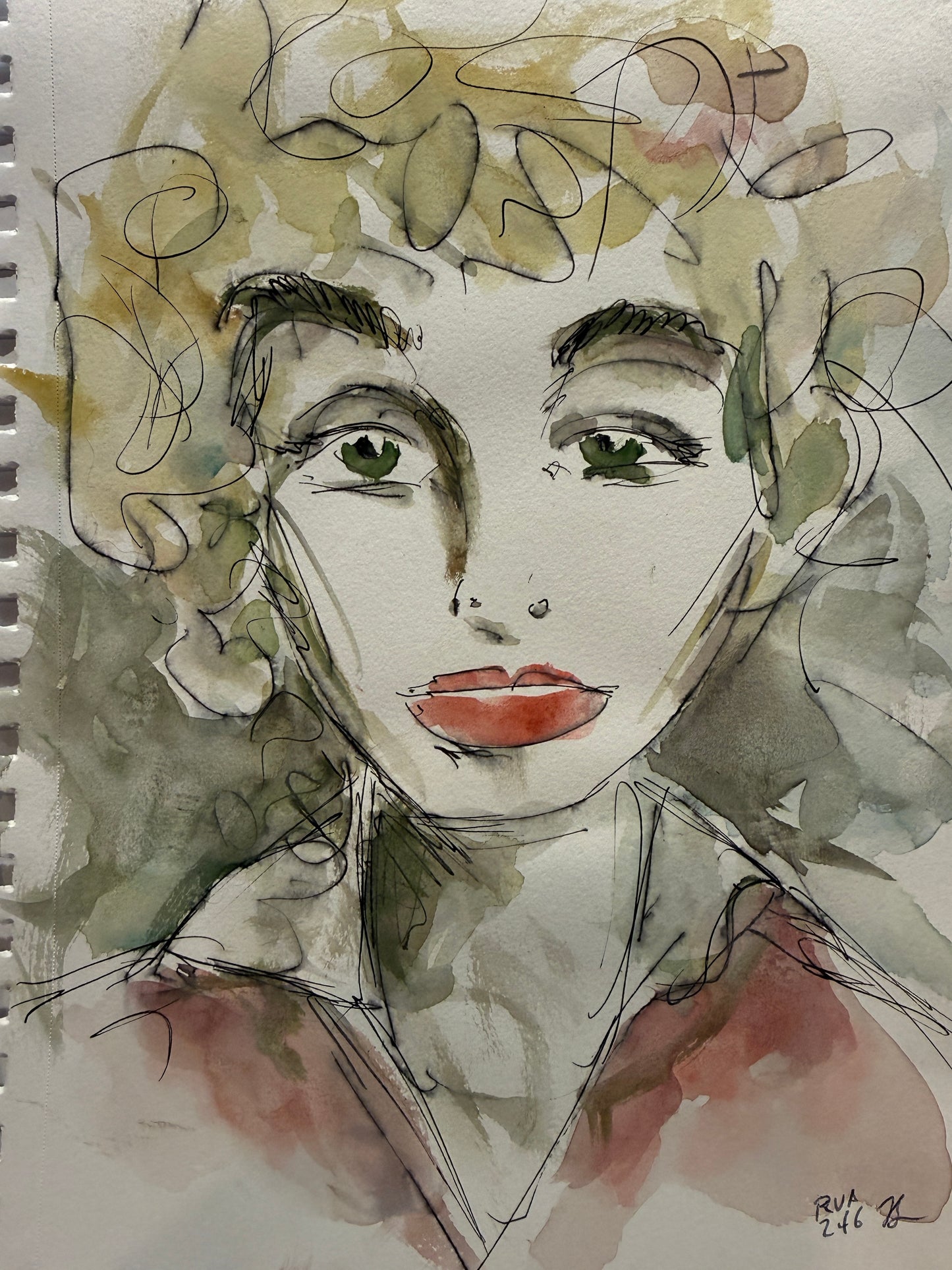 Dinner Guest 230520 - Original Watercolor