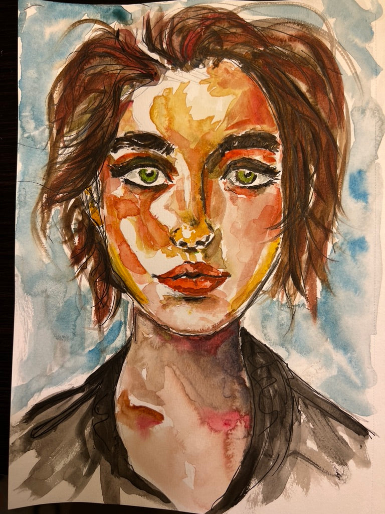 Dinner Guest 230809 - Original Watercolor
