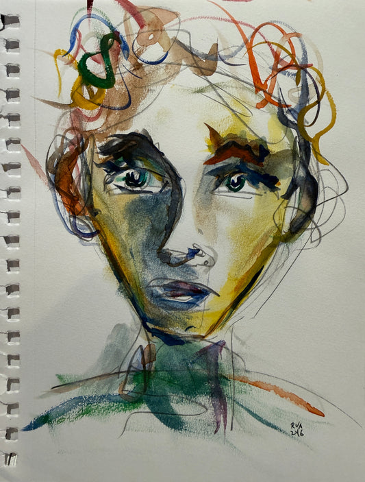 Dinner Guest 230917 - Original Watercolor