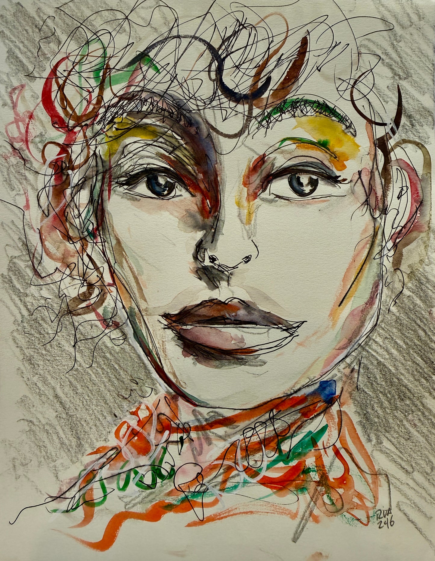 Dinner Guest 230829 - Original Mixed Media