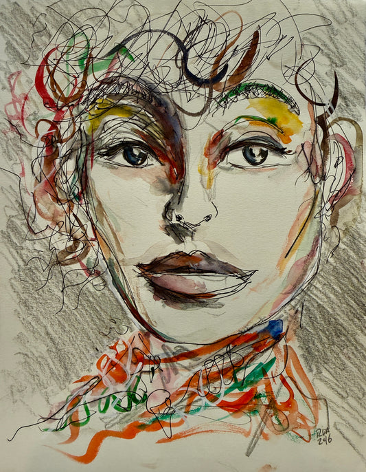 Dinner Guest 230829 - Original Watercolor