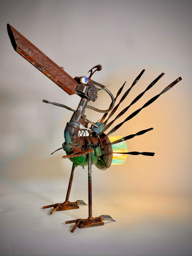 Battle Bird - Original Sculptural Lighting