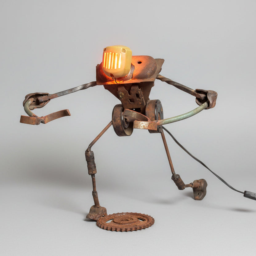 Hut Hut - Hut Hut – Original Art Robot Lamp by Bobby Anderson (RVA246)
