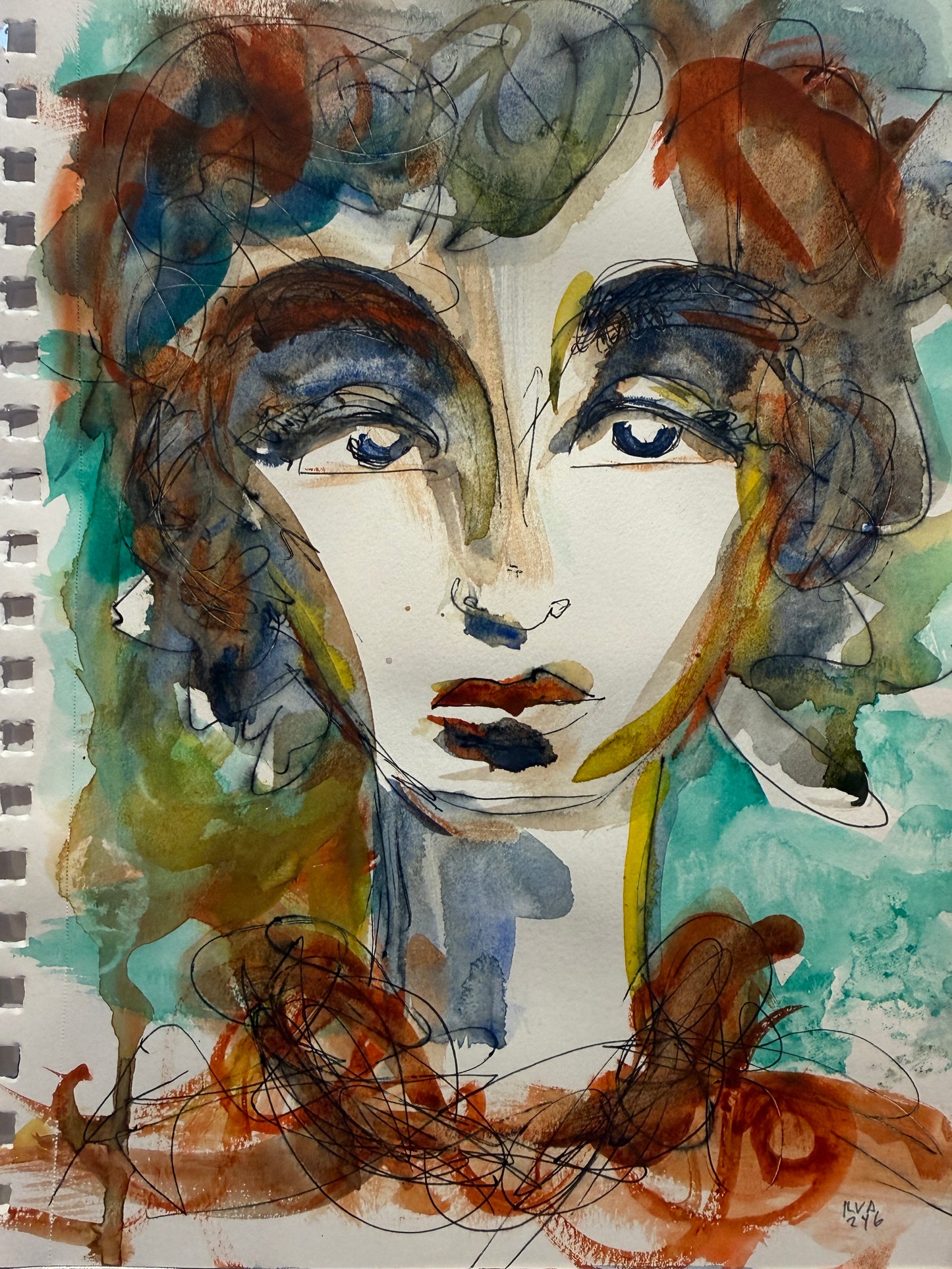 Dinner Guest 231021 - Original Watercolor