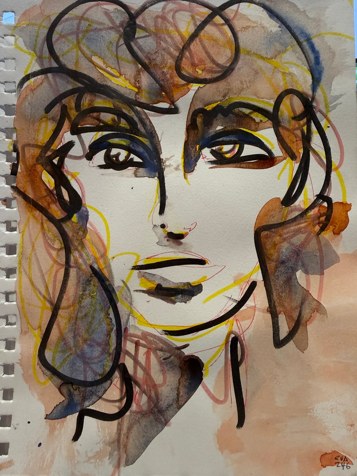 Dinner Guest 231008 - Original Watercolor