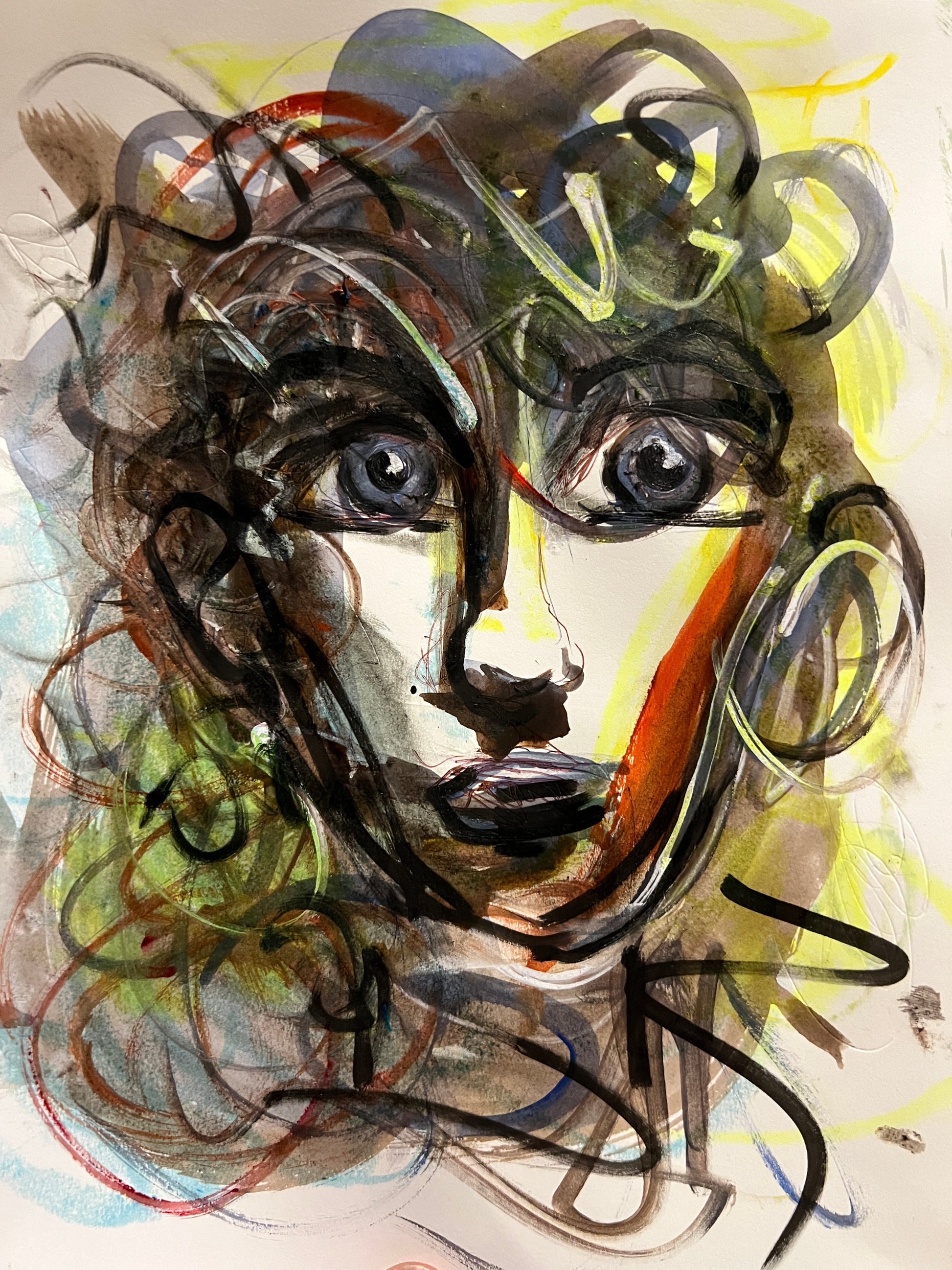 Dinner Guest 231118 original watercolor and ink artwork by Bobby Anderson, RVA246
