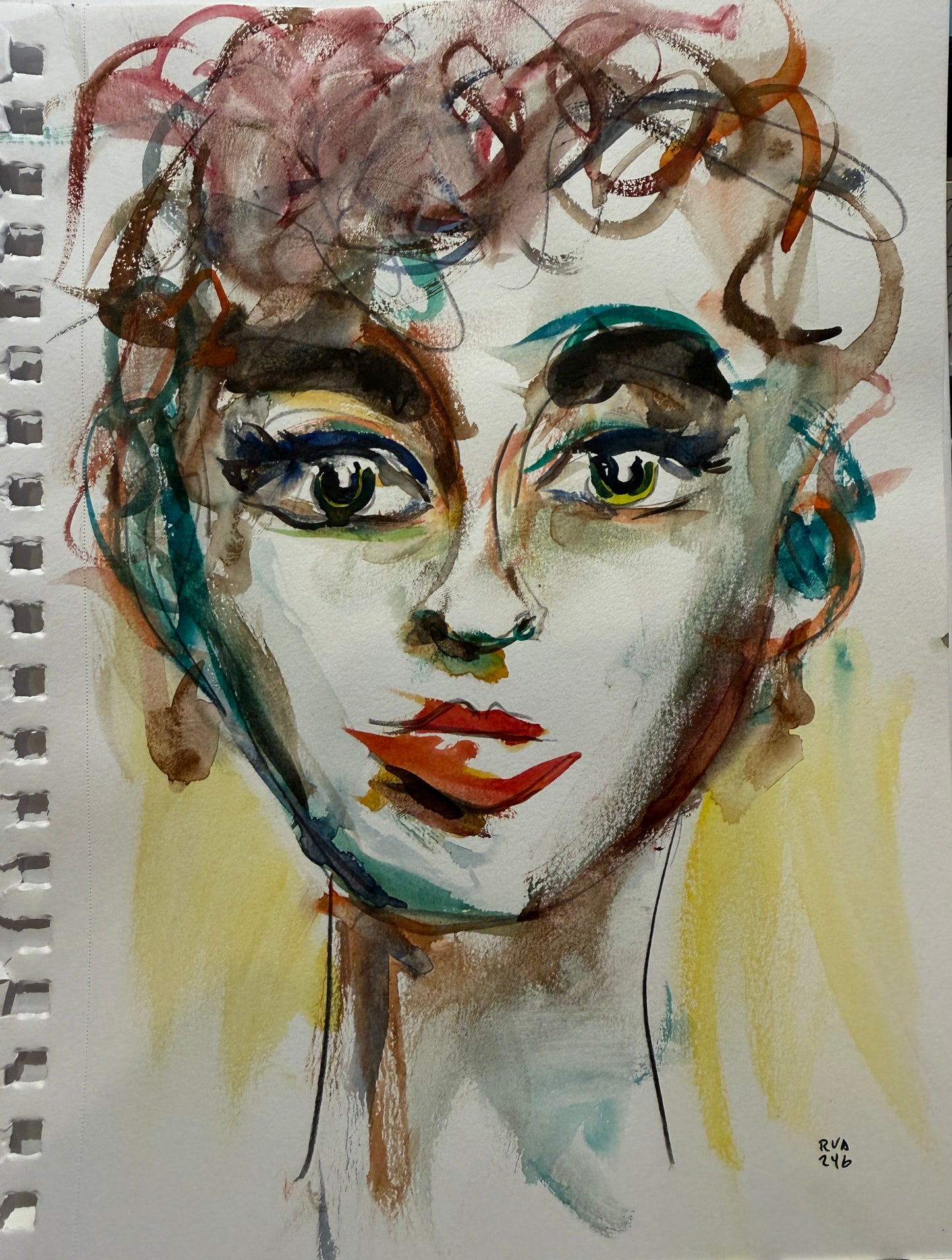 Dinner Guest 230916 - Original Watercolor