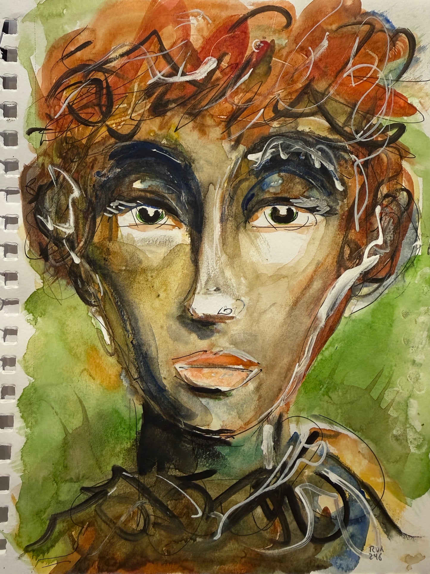 Dinner Guest 231026 - Original Watercolor