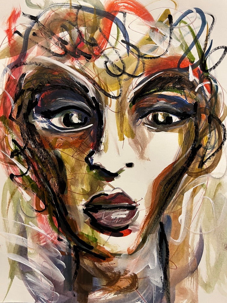 Dinner Guest 231209 original watercolor and ink artwork by Bobby Anderson, RVA246