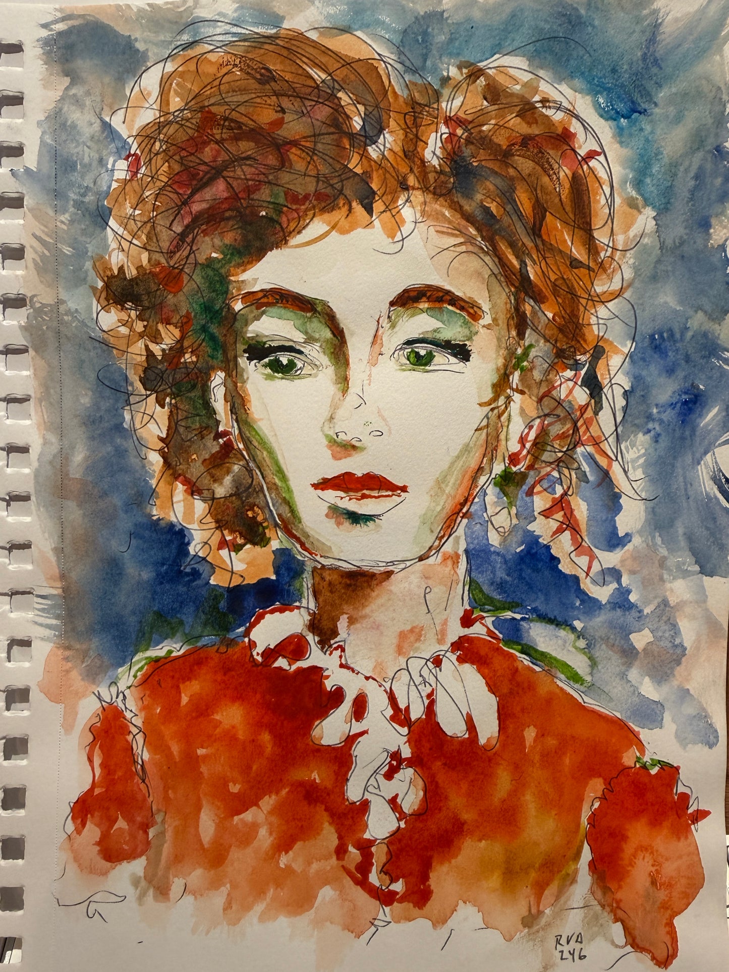 Dinner Guest 230713 - Original Watercolor