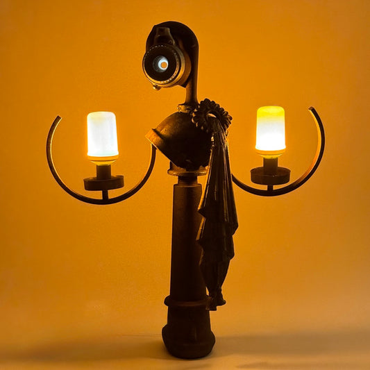 Goddess Idea reclaimed metal sculptural lighting by Bobby Anderson, RVA246 
