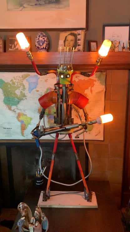 Sir Scorchy – Original Robot Art Lamp #4